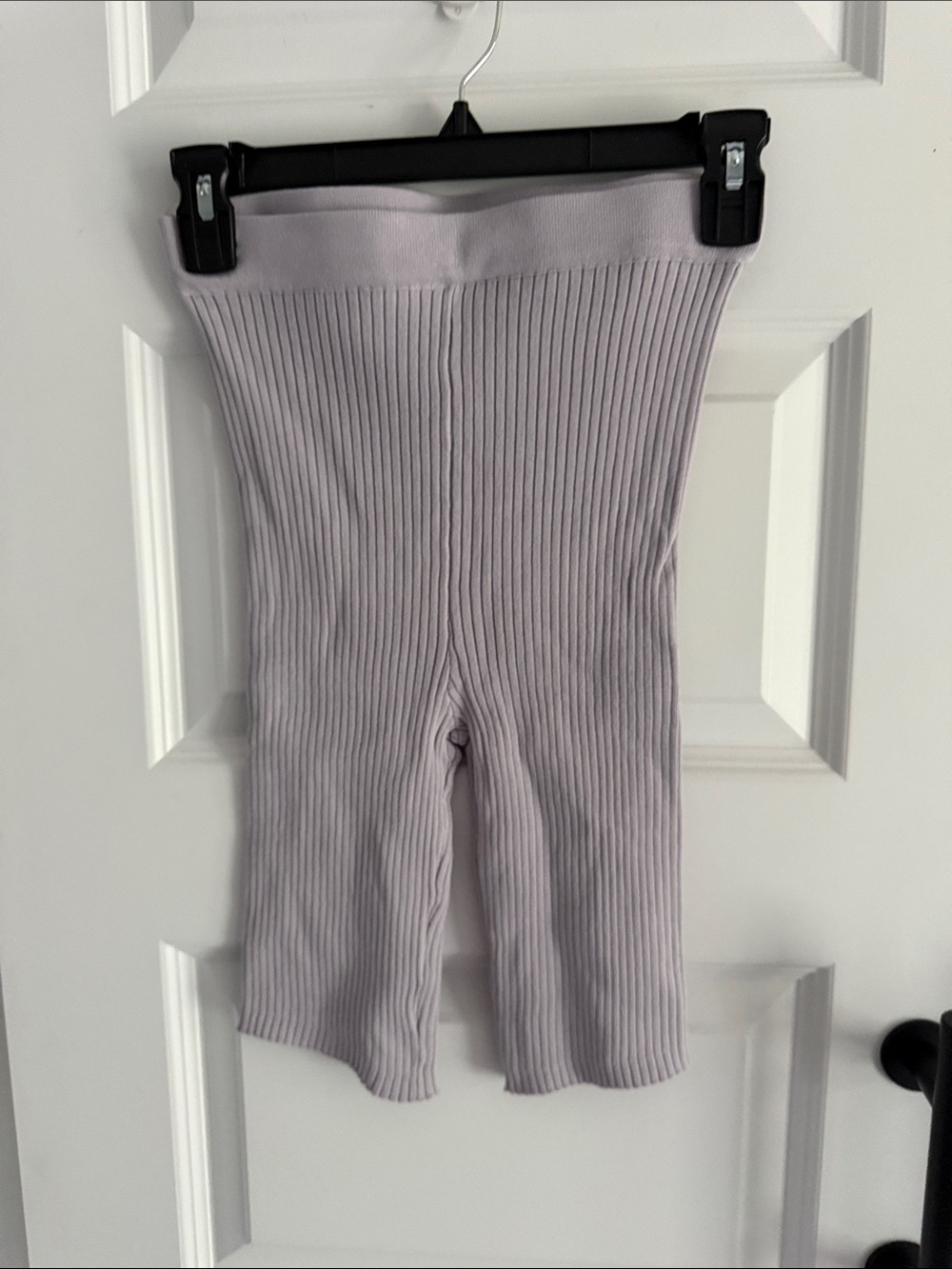 Ribbed Lavender Knit Shorts small